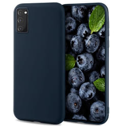 Moozy Lifestyle. Coque pour Samsung S20 FE Bleu Nuit - Case en Silicone Liquide avec Finition Mate et Doublure en Microfibre Douce