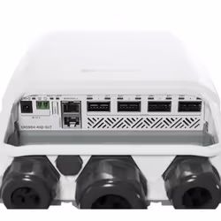 Mikrotik CRS504-4XQ-OUT commutateur réseau Géré L3 Fast Ethernet (10/100) Connexion Ethernet, supportant l'alimentation via ce port (PoE) 1U Blanc - Vue supplémentaire 4