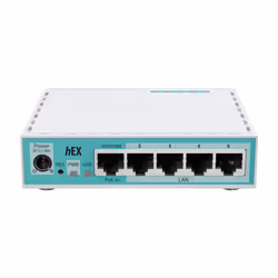 Mikrotik hEX Routeur connecté Gigabit Ethernet Blanc - Vue supplémentaire 2