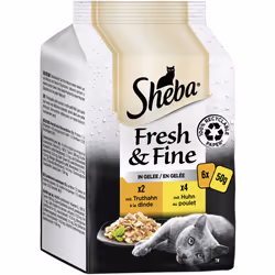 Sheba 4770608260385, Adulte, Poulet, Turquie, 50 g