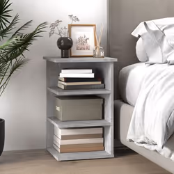 RemiseArmoire latérale/Buffet bas/Armoire de salon - grand espace - Gris béton 35 x 35 x 55 cm Aggloméré *aspect pratique6766 ...