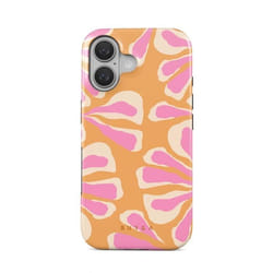 Coque pour iPhone 16 - BURGA - Modèle Aloha - Antichocs - Compatible MagSafe - Rose