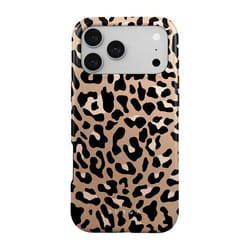 Coque MagSafe - BURGA - iPhone 17 Pro Max - Motif léopard - Tough anti‑choc - Noir/Marron