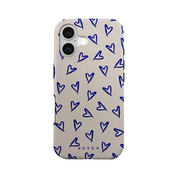 Coque MagSafe - BURGA - iPhone 17 - Motif Cœurs (Love Me Right) - Double couche anti-choc - Bords surélevés