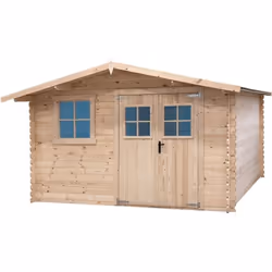 Habitat Et Jardin Abri De Jardin En Bois 14m² "oz" - 388 X 298 X 225 Cm - 28 Mm