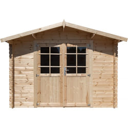Habitat Et Jardin - Abri de jardin bois 9.4 m² 'Lys' - 320 x 298 x 225 cm - 28 mm