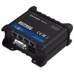 Teltonika RUT956, Routeur de réseau cellulaire, Noir, Aluminium, Plastique, rail DIN, Industriel, Fast Ethernet