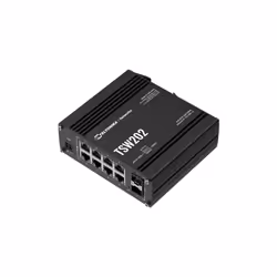 Teltonika TSW202 Géré L2 Gigabit Ethernet (10/100/1000) Connexion Ethernet, supportant l'alimentation via ce port (PoE) Aluminium, Bleu
