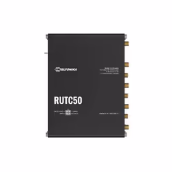 Teltonika RUTC50, Wi-Fi 6 (802.11ax), Bi-bande (2,4 GHz / 5 GHz), Ethernet/LAN, 5G, Noir, Routeur industriel