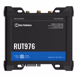 Teltonika RUT976, Routeur de réseau cellulaire, Noir, Montage sur rail DIN/mural, Industriel, Gigabit Ethernet, TCP, UDP, IPv ...