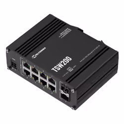Teltonika TSW200 Non-géré Gigabit Ethernet (10/100/1000) Connexion Ethernet, supportant l'alimentation via ce port (PoE) Noir - Vue supplémentaire 3