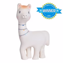 TIKIRI Lilith the Llama, Garçon/Fille, Caoutchouc, Marron, Blanc