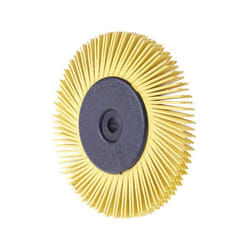3M - Brosse Radiale Bristle Brush bb-zb, ø x Épais. : 150 x 12 mm, Grain 80, Couleur jaune, Nombre de segments : 8