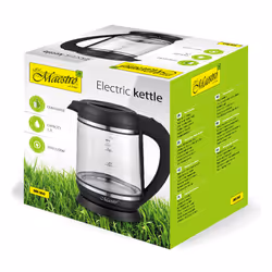 Feel-Maestro MR060 bouilloire 1,7 L 2200 W Noir, Transparent