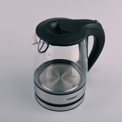 Feel-Maestro MR062, 1,2 L, 1630 W, Noir, Transparent, Verre, Thermostat réglable, Indicateur de niveau d'eau
