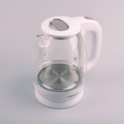 Feel-Maestro MR-063-WHITE, 1,7 L, 2200 W, Blanc, Verre, Indicateur de niveau d'eau, Arrêt de sécurité en cas de surchauffe