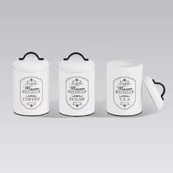 Maestro MR-1771-3CS boîte de rangement pour cuisine Ensemble de service à thé + café + sucre Métal