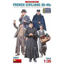 Maquette - MINI ART - Figurine Mignature French Civilians 30-40s - Têtes en résine - Ensemble de 5 figurines