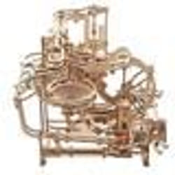 UGEARS Circuit à billes en bois - Marble Run Modèle mécanique de course de billes avec mécanisme de levage à 3 étages - Maquette en