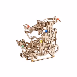 Puzzle 3D en bois - UGEARS - Circuit de billes avec 10 billes - Maquette à construire - 315 pièces