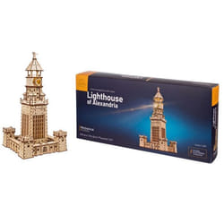 Puzzle 3D 340 pièces Ugears Phare d Alexandrie avec lumière Bois