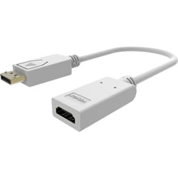 Vision TC-DPHDMI4K câble vidéo et adaptateur HDMI Type A (Standard) DisplayPort Blanc