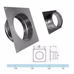 Flange de ventilation murale Ø 125 mm