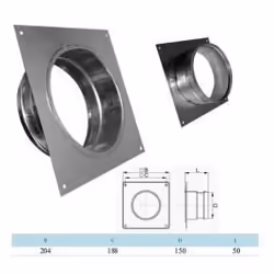 Flange de ventilation murale Ø 150 mm
