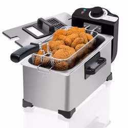 Cecotec CleanFry, Friteuse, 3 L, 190 °C, Unique, Noir, Acier inoxydable, Rotatif