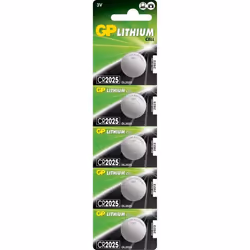 GP Batteries Lithium Cell CR2025, Batterie à usage unique, CR2025, Lithium, 3 V, 5 pièce(s), Acier inoxydable