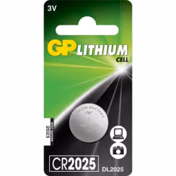 GP Batteries Lithium Cell CR2025, Batterie à usage unique, CR2025, Lithium, 3 V, 1 pièce(s), Acier inoxydable