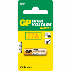 GP Batteries High Voltage 27A, Batterie à usage unique, Alcaline, 12 V, 1 pièce(s), Multicolore, Ampoule