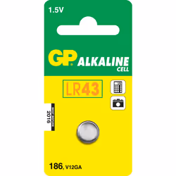 GP Batteries Alkaline Cell 186, Batterie à usage unique, Alcaline, 1,5 V, 1 pièce(s), Acier inoxydable, 4,2 mm