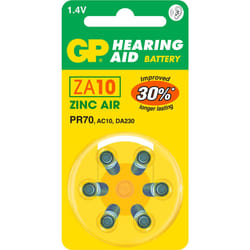 GP Batteries Hearing Aid ZA10 Batterie à usage unique PR70 Zinc-Air