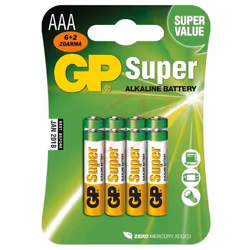 GP Batteries Super Alkaline B13118, Batterie à usage unique, AAA, Alcaline, 1,5 V, 8 pièce(s), Ampoule