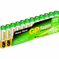 GP Batteries Super Alkaline AAA, Batterie à usage unique, AAA, Alcaline, 1,5 V, 12 pièce(s), Multicolore