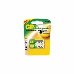 GP Batteries 201061, Batterie rechargeable, AA, Hybrides nickel-métal (NiMH), 1,2 V, 2 pièce(s), 2700 mAh