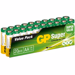 Pile alcaline 1,5V Compatible avec la plupart des équipements portatifs. Pack de 20 unités, sous film. Faites votre choix de ...