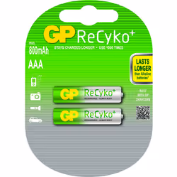 GP Batteries AAA, Batterie rechargeable, AAA, Hybrides nickel-métal (NiMH), 1,2 V, 2 pièce(s), 800 mAh
