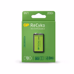 GP Batteries B2152, Batterie rechargeable, Hybrides nickel-métal (NiMH), 9 V, 1 pièce(s), 200 mAh, -20 - 50 °C