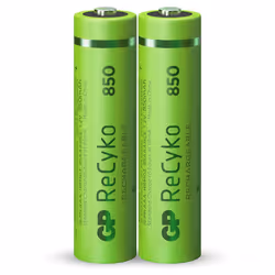 GP Batteries Rechargeable batteries 12085AAAHCE-C2, 850 mAh, Hybrides nickel-métal (NiMH), AAA, 1,2 V, 2 pièce(s)