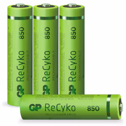 GP Batteries Rechargeable batteries 12085AAAHCE-C4, 850 mAh, Hybrides nickel-métal (NiMH), AAA, 1,2 V, 4 pièce(s), Haut