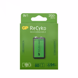 GP Batteries ReCyko, Batterie rechargeable, 9V, Hybrides nickel-métal (NiMH), 8,4 V, 1 pièce(s), 200 mAh