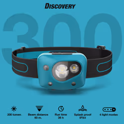 GP Lighting Discovery Bleu Lampe frontale LED