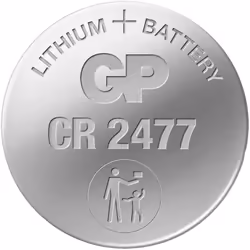 GP Batteries 103239, Batterie à usage unique, CR2477, Lithium-Manganese Dioxide (LiMnO2), 3 V, 1 pièce(s), 10 année(s)