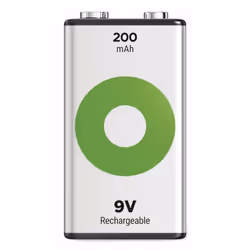 GP Batteries Recyko B2552, 200 mAh, Hybrides nickel-métal (NiMH), 8,4 V, Vert, Argent, 1 pièce(s)