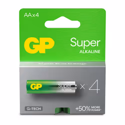 GP Batteries Super Alkaline 151429, Batterie à usage unique, AA, Alcaline, 1,5 V, 4 pièce(s), Vert, Gris