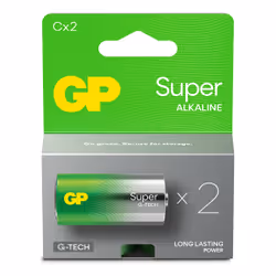 GP Batteries Super Alkaline GP14A, Batterie à usage unique, C, LR14, Alcaline, 1,5 V, 2 pièce(s), Cd (cadmium), Hg (mercure)