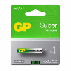 GP Batteries Super Alkaline GP24A, Batterie à usage unique, AAA, Alcaline, 1,5 V, 4 pièce(s), Cd (cadmium), Hg (mercure)