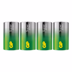 GP Batteries Super Alkaline GP13A, Batterie à usage unique, D, Alcaline, 1,5 V, 4 pièce(s), -20 - 50 °C